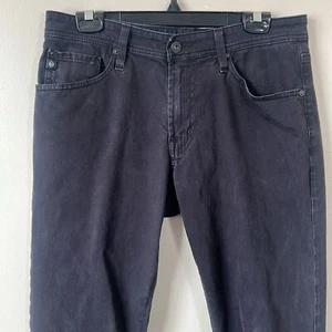 Men’s AG Adriano Goldschmied The Graduate Black Brushed Cotton Jeans 32x30 - Picture 1 of 11