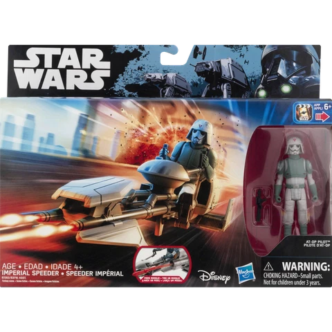 STAR WARS ROGUE ONE IMPERIAL SPEEDER w AT-DP PILOT + ACCESSORY BLASTER NEW Cover
