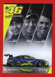 BMW WRT M4 GT3 #46 Valentino Rossi OFFICIAL DRIVER CARD cm10x15 WEC SPA 2025 - Imagen 1 de 2