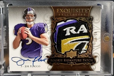 JOE FLACCO 2008 Upper Deck Exquisite ROOKIE PATCH AUTO #’d /99 RC #170 - Image 1 of 2