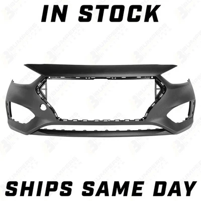 NEW Primered Front Bumper Cover Fascia for 2018-2022 Hyundai Accent Sedan 18-22 - Image 1 of 4