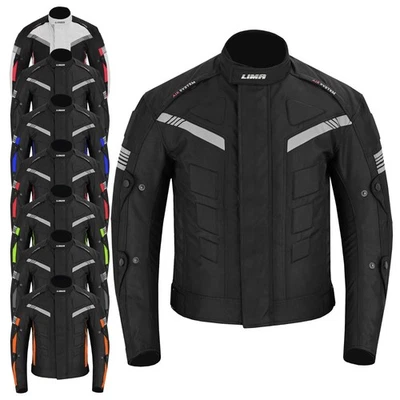 LIMA SPORTS Herren Motorrad Wasserdicht Cordura Textil Jacke Motorrad CE Rüstung