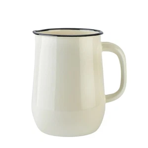 Novomoskovsk Ivory Enamel Jug Vintage Pitcher Water Jug 2.6-qt - Picture 1 of 5