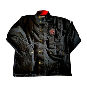 NBA Chicago Bulls Men's M Basketball Spray Jacket Black Vintage Apex One Gift - Bild 1 von 16