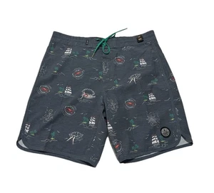 NUEVO Dark Seas Division Hombre’s Pirate Bay Board Shorts Hombre’s 32 18” Elastizado - Imagen 1 de 5