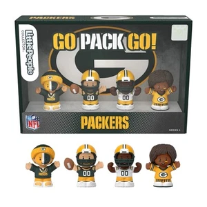 Fisher Price Little People x NFL Collector Green Bay Packers Figure 4-Pack - Picture 1 of 7