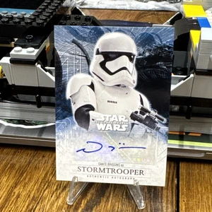 Star Wars Topps 2015 Force Awakens Auto Autograph Dante Briggins Stormtrooper - Picture 1 of 2