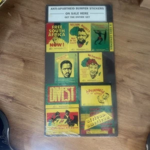 Anti Apartheid Bumper Stickers Display 1988-1989 - Picture 1 of 4