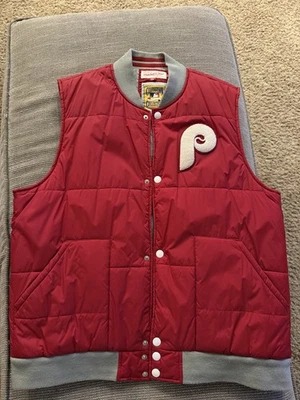 Authentic 1980 Philadelphia Phillies Mitchell & Ness Vest Jacket XL - Image 1 of 4