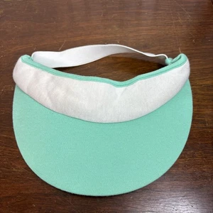 Vintage 1980’s / 90's Pastel Green/White Women’s Visor Cotton/Poly Blend EUC - Picture 1 of 3