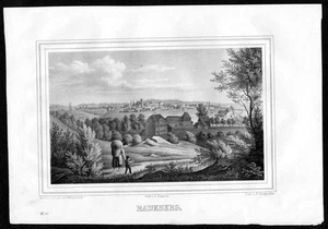 1840 - Radeberg vista general vista Bautzen Dresdner Heide Sachsen litografía - Imagen 1 de 1