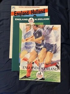 3 x England International Programmes excellent condition 1985/86/88 - Picture 1 of 4
