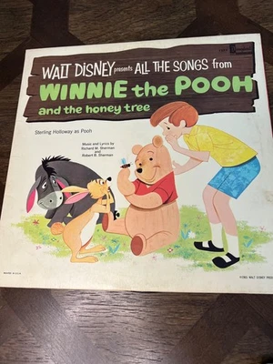 1965 Walt Disney Winnie the Pooh and the Honey Tree disco de vinil Disneyland 1277 - Imagem 1 de 2