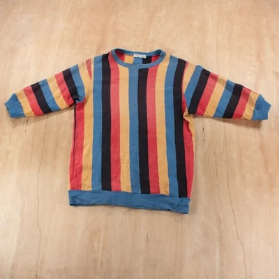 vtg 60s 70s SHIP 'N SHORE vertical striped 3/4 sleeve crewneck sweatshirt sz 34  - Image 1 of 4