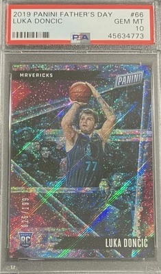 2019 Panini Father's Day Rookie /199 Luka Doncic #66 PSA 10 RC Dallas Lakers - Image 1 of 3