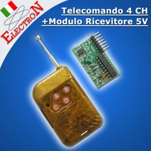 FERNBEDIENUNG + EMPFÄNGER 4CH KANÄLE 315MHz WIRELESS IC2272 2262 REMOTE Radiocom - Bild 1 von 2