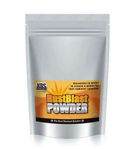 KBS Rust Blast Powder 1KG Rust Remover Removal RustBlast Corrosion Prevention - Picture 1 of 5
