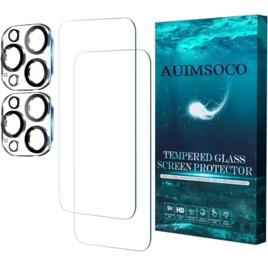 NUEVO Protector de Pantalla para iPhone 15 Pro [Pantalla de 6,1 pulgadas] Paquete de 2 Vidrio Templado Foto 1 de 4