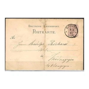 C0354# Alemania 1875 [ENP] De Bitburgo a Obersgegen el 08/01/1881. 5 Pf. (C) - Bild 1 von 2