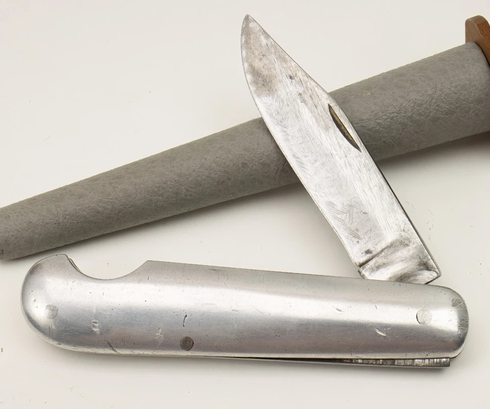 Cuchillo Jack de Bolsillo Hecho a Mano Personalizado Acero al Carbono Aluminio Mango Fácil de Abrir Foto 1 de 4