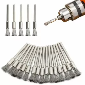 Juego de 30 cepillos de alambre de acero inoxidable herramienta Dremel amoladora de troqueles giratorios rueda de extracción - Imagen 1 de 12