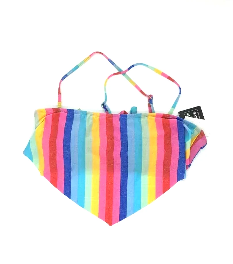 Top de bikini California Waves Rainbow talla XL Foto 1 de 4