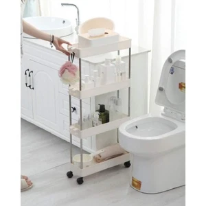 Carrello Carrellino Slim Salvaspazio Cucina Bagno Ripostiglio 4 Ripiani e 4Ruote - Foto 1 di 7