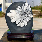 13.5LB Natural chrysanthemum stone quartz carving aura healing gift