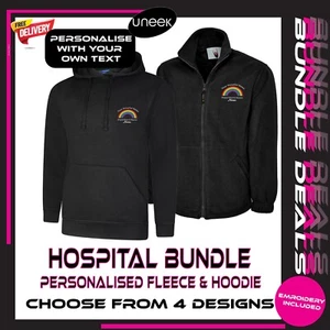 ABBIGLIAMENTO DA LAVORO OSPEDALE PERSONALIZZATO FASCIO FELPA CON CAPPUCCIO RICAMATO TESTO PERSONALIZZATO UK - Foto 1 di 23
