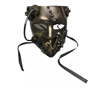Unisex Steampunk Copper Mask Halloween Costume Party Mask Robot - Picture 1 of 7