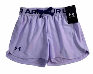 Under Armour Play Up Solid Shorts Youth Girls Size L Purple 1363372 Loose - Picture 1 of 4