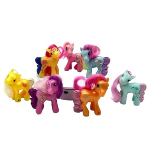 Lot of 7 3" My Little Pony McDonalds Happy Meal Toys Hasbro 2008 Brushable Manes - Picture 1 of 15