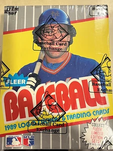 1989 Fleer Baseball Box BBCE Wrapped FASC (CODE 91282) - Picture 1 of 3
