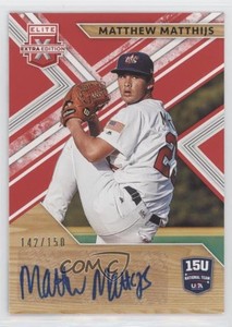 2019 Elite Extra Edition 15U National Team Signatures Red Matthew Matthijs Auto
