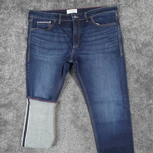 Jeans Autograph Para Hombre Talla 40 40x31 Azul Ribete Japonés Lavado a Piedra Calce Ajustado - Imagen 1 de 20