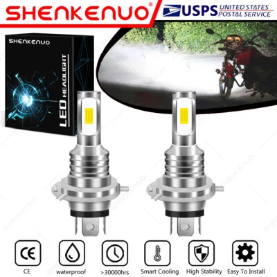 Para Kawasaki W650 Z650 Z125 Pro 2X HS1 9003 LED Faros Bombillas 6000K Blanco YTB Foto 1 de 4