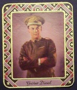 #293 Gustav Diessl 1934 Garbaty Film Star Series 2 Embossed Cigarette Card