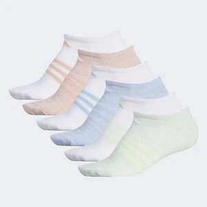 adidas 265302 Kids-Girls Superlite No Show Socks 6 Pack Size Large - Picture 1 of 4