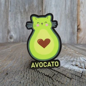 Pegatina para gato AvoCaTo divertida en forma de aguacate a todo color impermeable para amantes de los gatos humor - Imagen 1 de 7