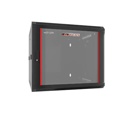 Server Rack 9U Wall Mount Cabinet Locking Networking Data Enclosure Glass Door - Изображение 1 из 4