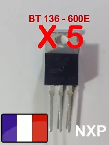 BT136-600E Triac 600V 4A TO-220 NXP Lot de 5 BT136-600E bt 136 600 e nxp bt136 - Imagen 1 de 1