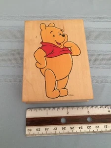 *EUC* All Night Media Disney Rubber Stamp - Laughing Pooh - FREE SHIPPING - Picture 1 of 5