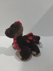GANZ Cocoa Dinosaur Webkinz Signature HM338 Brown with Red Spots, No Codes - Picture 1 of 17