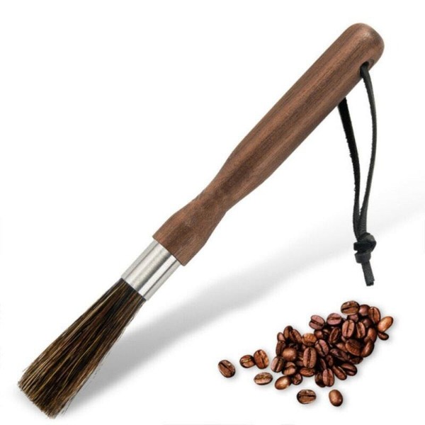 Coffee Grinder Cleaning Brush Wood Handle Natural Bristles Wood Dusting Home~dy Photo Related