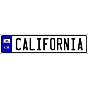 California Metal European 20.5" x 4.5" License Plate Sign for Car Truck Home - Picture 1 of 1