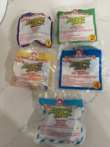 Vintage 1994 McDonald's Hot Wheels Happy Meal Attack Pack Set of 5  Complete
