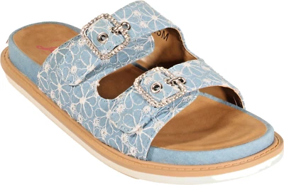 Jellypop Buddy Women's Slide Sandals Denim Fabric US Size 8.5 M - Image 1 of 4