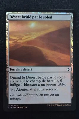 Magic The Gathering MTG SUNSCORCHED DESERT FOIL FRENCH Amonkhet NM Near Mint - Image 1 of 2