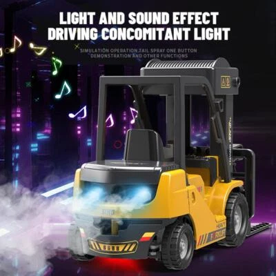 Ferngesteuerter Gabelstapler mit Kisten/Sprühgeräuschen und Licht, Spielzeug  Q8 - Bild 1 von 4