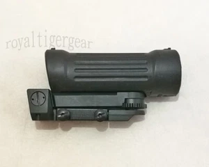 ELCAN style 4X Magnifier Heavy Duty Rubber Tactical Scope Rail QD Mount